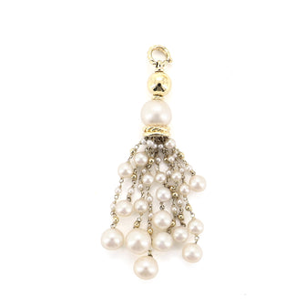 David Yurman Oceanica Tassel Pendant Necklace 18K Yellow Gold and Pearls