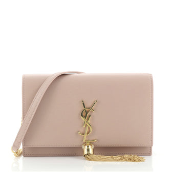 Saint Laurent Classic Monogram Tassel Chain Wallet Leather