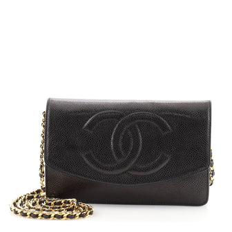 Chanel Vintage Timeless Wallet on Chain Caviar