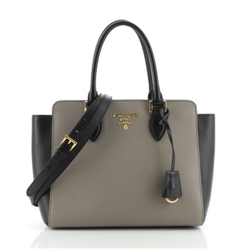 Prada Convertible Open Tote Saffiano Leather Small