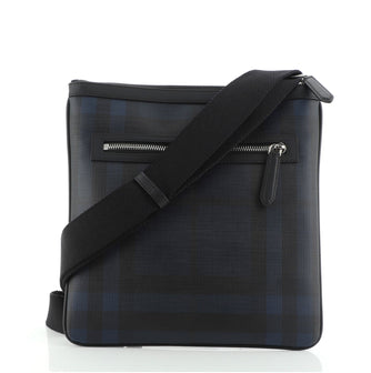 Burberry Beckley Crossbody Smoked Check Coated Canvas