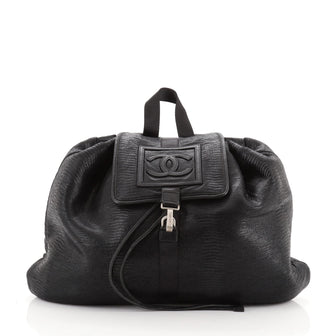 Chanel Sport Line Backpack Lizard Embossed Leather