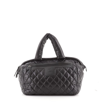 Chanel Coco Cocoon Bowling Bag Quilted Nylon Medium