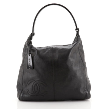 Chanel Vintage CC Logo Hobo Leather Large