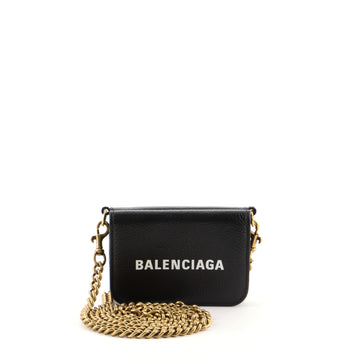 Balenciaga Everyday Wallet with Chain Leather Mini
