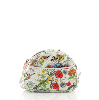 Gucci Trapuntata Camera Shoulder Bag Quilted Flora Canvas	 Mini