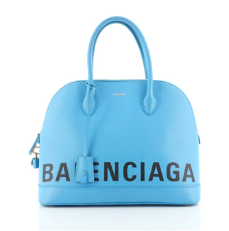 Balenciaga Logo Ville Bag Leather Medium