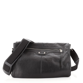 Balenciaga Arena Foldover Classic Studs Messenger Bag Leather