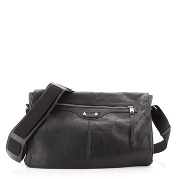Balenciaga Arena Foldover Classic Studs Messenger Bag Leather