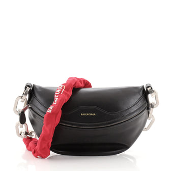 Balenciaga Souvenir Belt Bag Leather with Nylon XS