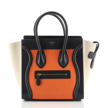 Celine Luggage Bag Grainy Leather Micro