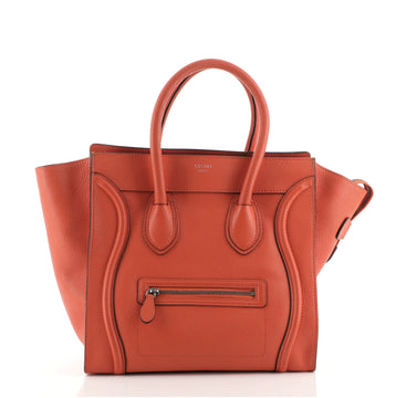 Celine Luggage Bag Grainy Leather Mini
