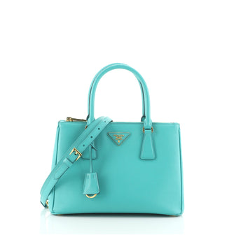 Prada Galleria Double Zip Tote Saffiano Leather Small