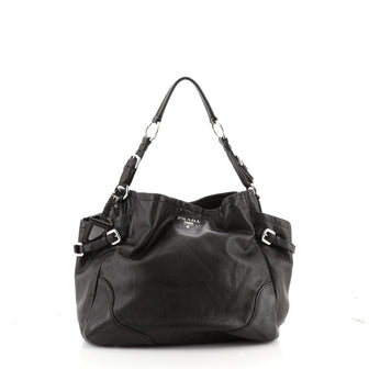 Prada Side Pocket Hobo Soft Calf Medium