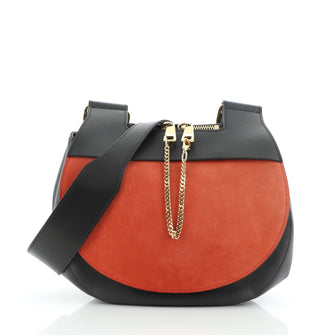 Chloe Drew Messenger Bag Suede and Leather Medium
