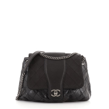 Chanel Bubble Graphic Messenger Quilted Calfskin with Caviar Large