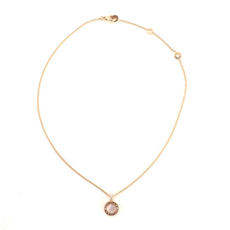Bvlgari Bvlgari Bvlgari Pendant Necklace 18K Rose Gold and Diamonds with Mother of Pearl and Onyx