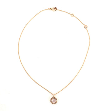 Bvlgari Bvlgari Bvlgari Pendant Necklace 18K Rose Gold and Diamonds with Mother of Pearl and Onyx