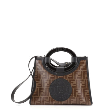Fendi Runaway Shopper Tote Zucca Coated Canvas Small