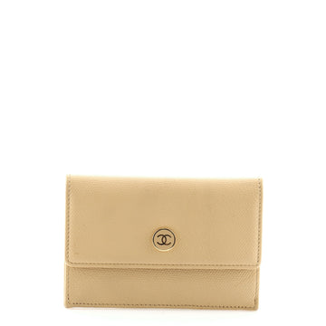 Chanel Vintage CC Button Flap Key Holder Leather