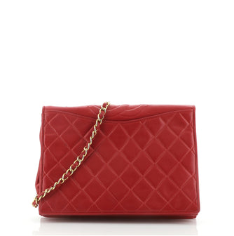Chanel Vintage CC Chain Full Flap Bag Quilted Leather Small