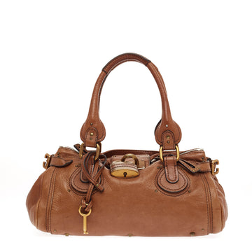 Chloe Paddington Lock Leather Medium