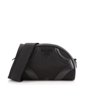 Prada Bowling Crossbody Bag Tessuto with Leather Small