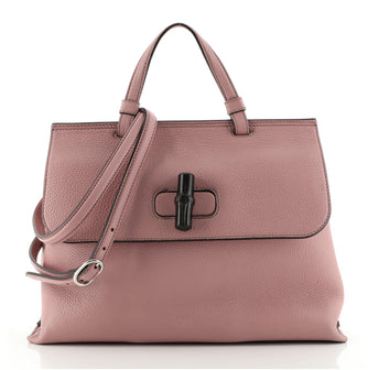 Gucci Bamboo Daily Top Handle Bag Leather Medium
