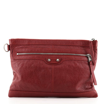 Balenciaga Classic City Clip Pouch Leather Medium