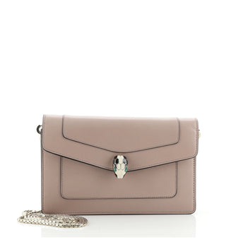 Bvlgari Serpenti Forever Wallet on Chain Leather Small