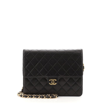 Chanel Vintage Clutch with Chain Quilted Leather Small