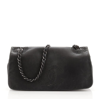 Chanel Studded CC Flap Bag Lambskin East West