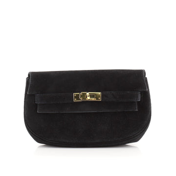 Hermes Kelly Banana Pochette Doblis Suede