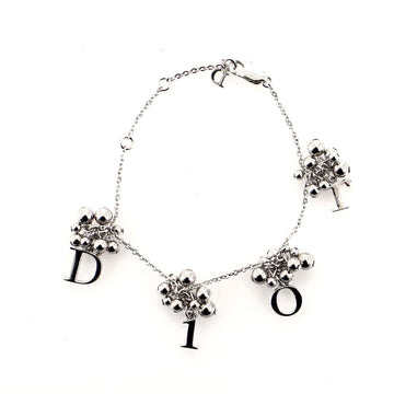 Christian Dior Logo Charm with Ball Bracelet Metal