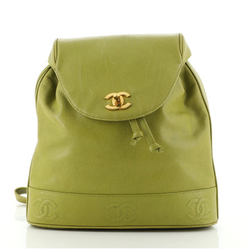 Chanel Vintage CC Stitch Backpack Caviar Medium