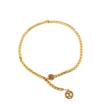 Chanel VIntage Double Medallion Chain Belt Metal