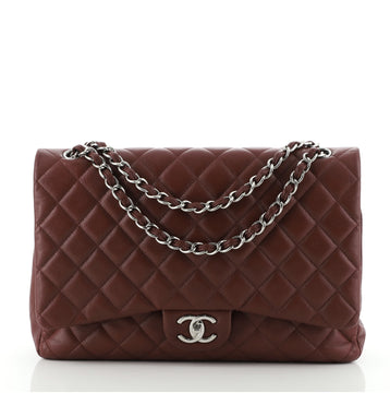 Chanel Classic Double Flap Bag Quilted Caviar Maxi