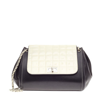 Chanel Chocolate Bar Accordion Flap Bag Reissue Leather Medium