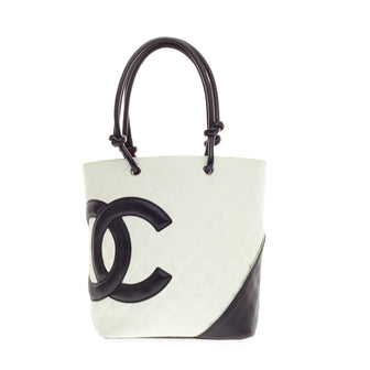Chanel Cambon Tote Quilted Leather Small