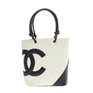 Chanel Cambon Tote Quilted Leather Small 