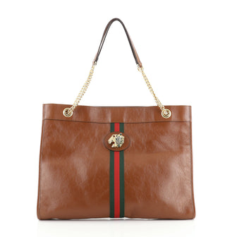 Gucci Rajah Chain Tote Leather Large