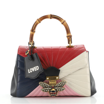 Gucci Queen Margaret Top Handle Bag Multicolor Quilted Leather Medium