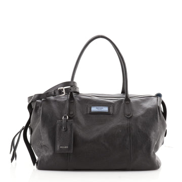 Prada Etiquette Overnight Duffle Glace Calf	 Large