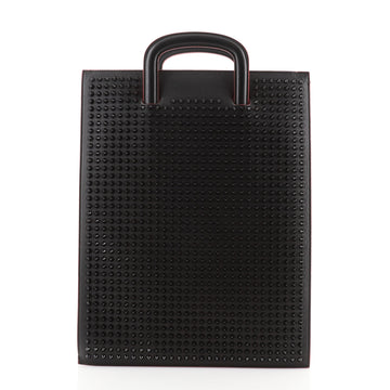 Christian Louboutin Trictrac Portfolio Bag Leather and Spiked Leather Large