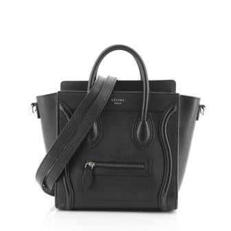 Celine Luggage Bag Grainy Leather Nano