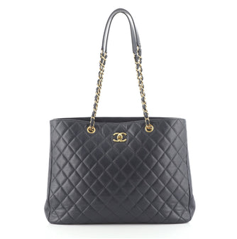 Chanel Classic CC Shopping Tote Quilted Caviar Large