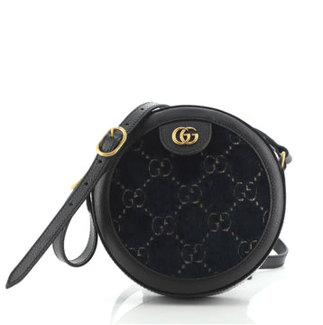 Gucci Ophidia Round Shoulder Bag GG Velvet Mini