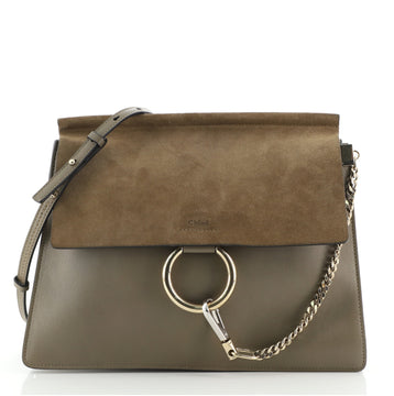 Chloe Faye Shoulder Bag Leather and Suede Medium