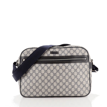 Gucci Front Zip Camera Bag GG Coated Canvas Large