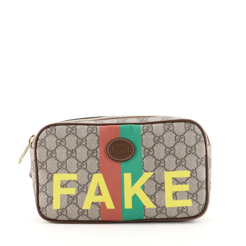 Gucci Fake/Not Zip Belt Bag Printed GG Coated Canvas